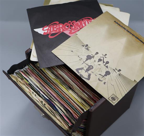 A Record Box containing a quantity of 1960s-70s 7 inch singles